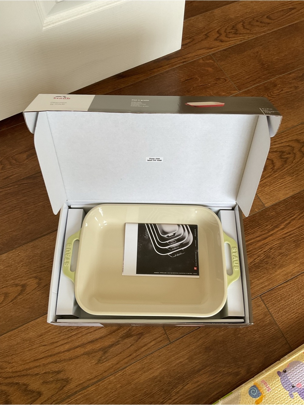 Staub Rectangular Ceramic Gratin Baking Dish 2.5 Qt 10.5 x 7.5'' - Light Green